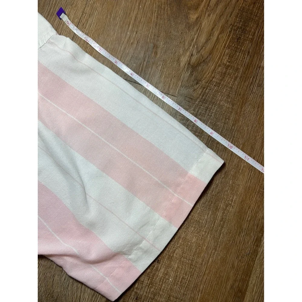 Vintage Levis Laundered Oxford Shirt Mens Large Pink White Stripe Made in USA